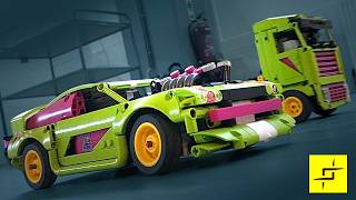 Lego Race Car & Transport Truck