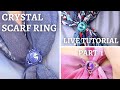How to make a beaded crystal scarf ring | Bead Spider Live Jewellery Tutorial