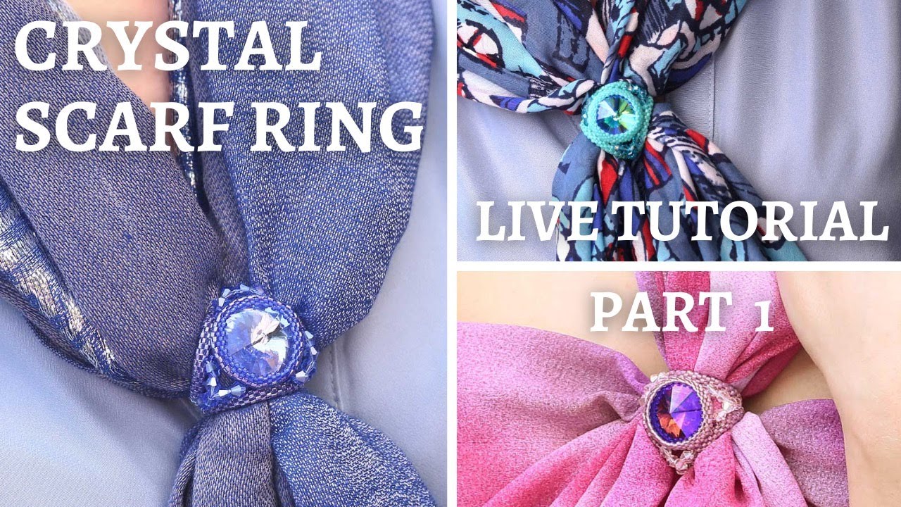 Download How to make a beaded crystal scarf ring | Bead Spider Live Jewellery Tutorial