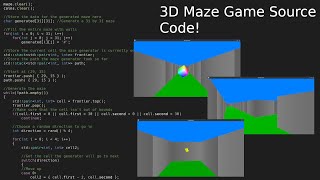 My C++ 3D Maze Game Source Code Explained screenshot 3