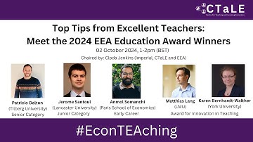 EconTEAching: Top Tips from Excellent Teachers – Meet the 2024 EEA Education Award Winners