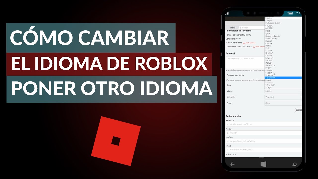 Como Cambiar El Idioma De Roblox Poner Otro Idioma En Roblox Youtube - como se guarda el robux