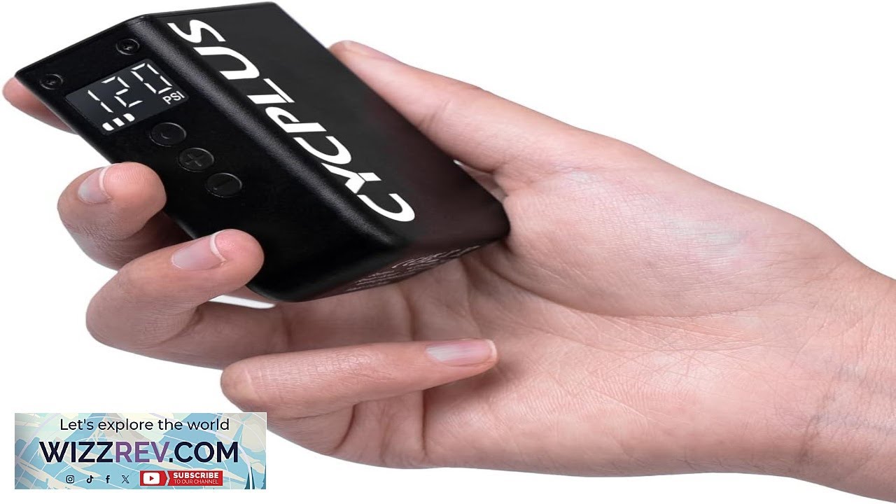 Миниатюрный велосипедный насос CYCPLUS AS2 PRO с манометром, макс. 120 фунтов на кв. дюйм, электр...