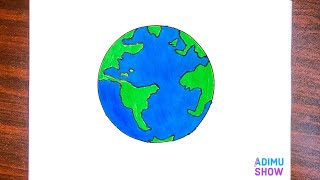 How To Draw Earth | simple & easy