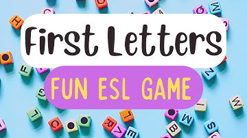 First Letters Warm up Game for Intermediate/ Advanced Learners! Ready to use! No Prep