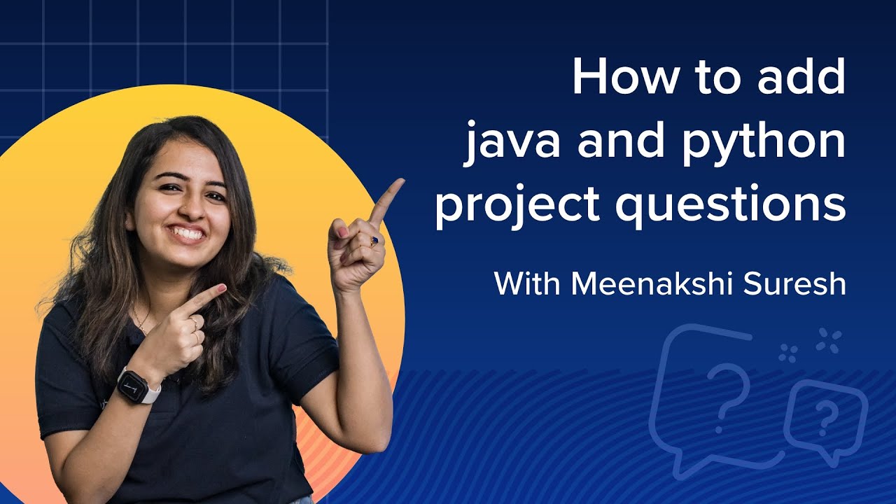 How to add java and python project questions - YouTube