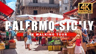 🇮🇹 Palermo, Sicily Walking Tour - Street Food Tour Markets of Sicilia [4K HDR - 60fps]