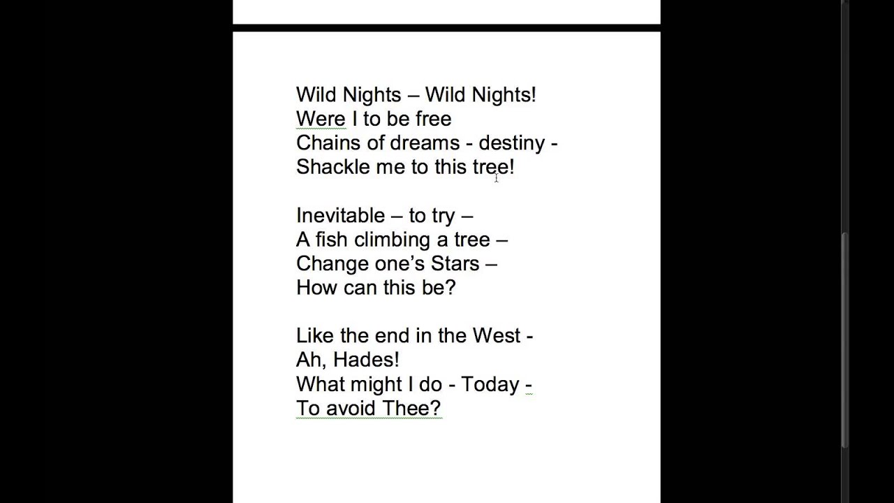 Wild nights - Wild nights! 269 by Emily Dickinson