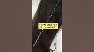 How to braid hair with thread 🧵🌈 | wrap | braid | navratri hairstyle #shorts #viral #hairstyle