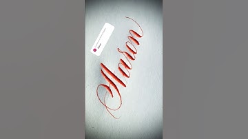 Copperplate calligraphy, tutorial: how I write your name #aaron