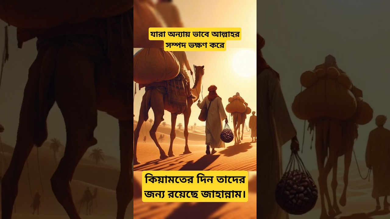 যারা অন্যায় ভাবে আল্লাহর সম্পদ ভক্ষন করে কিয়ামতের দিন তাদের জন্য রয়েছে নিশ্চিত জাহান্নাম। #shorts