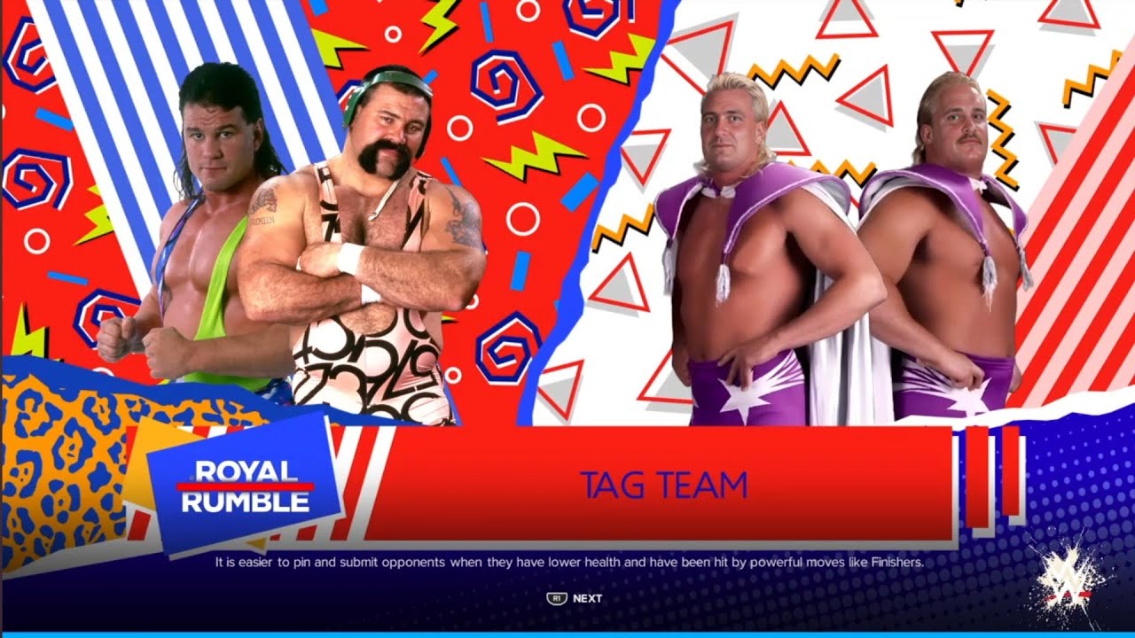 The Steiner Brothers vs The Beverly Brothers. Royal Rumble 93. WWE 2K24 ...