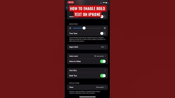 How To Enable Bold Text On Iphone