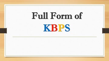 Full Form of KBPS || Did You Know?