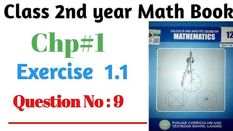 ☑️Chp#1⚡Exercise#1.1⚡Question #9 #sirajacademy #muhammadsiraj