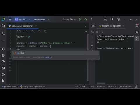 Beginner Python Tutorial #15 –Assignment operator