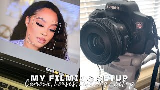 UPDATED : WHAT I USE TO FILM MY YOUTUBE VIDEOS | CAMERA, LENS, LIGHTING AND MORE