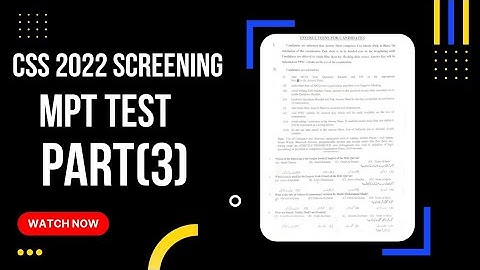 CSS MPT test part(3)||CSS  test || CSS MPT preparation  ||css||css  screening test ||css mpt
