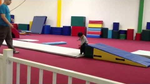 Levi Gym Straddle Jumps & Forward Roll