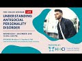 HHCI Webinars – Understanding Antisocial Personality Disorder