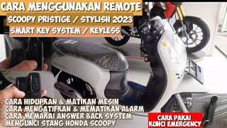 CARA MENGGUNAKAN REMOTE SCOOPY 2023 PRISTIGE / STYLISH ||Sangat Mudah & Simple ❗️❗️❗️