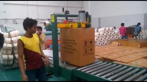 SIGNODE MAKE AUTOMATIC OFF LINE TAPING & STRAPPING MACHINE