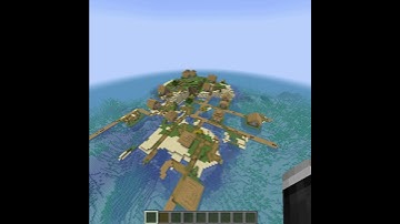 Minecraft 1.17 java seed: Spawn near island village with warm ocean nearby #shorts