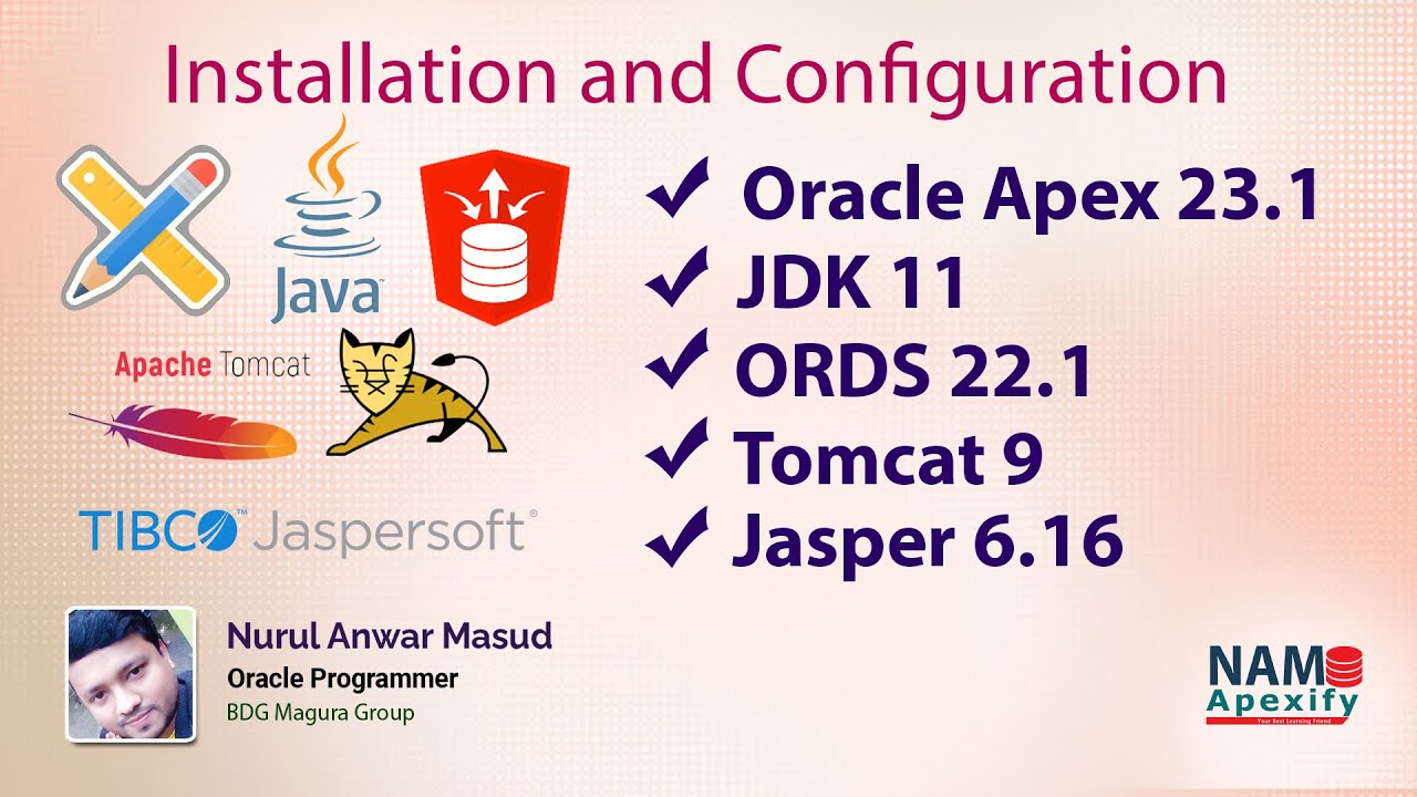 How to install and configure Oracle Apex 23 with ORDS 22 Tomcat and Jasper Report on Oracle Linux