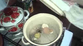 Как жарить вареное яйцо! Как жарить вареное яйцо!