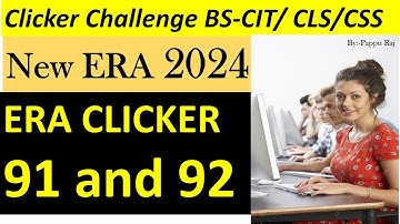 Clicker Challenge  91-92 || 2024-25 || BS-CIT || session 91 n 92 || PappuMahua99 ||