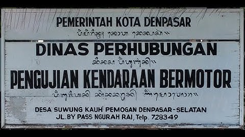 UPT.PKB Berbasis DRIVE THRU Dinas Perhubungan Kota Denpasar