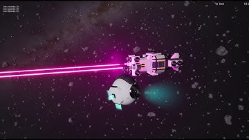 Infinite procedural voxel asteroid field