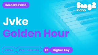 JVKE - golden hour (Higher Key) Piano Karaoke chords