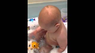 Eli's First Bubble Bath