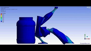 ANSYS WB Explicit Dynamics FEA - Simulation of a bullet penetrating some recipients (v1)