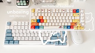 🍄 🌱chill unboxing of cute mechanical keyboard + keycaps | epomaker EP75