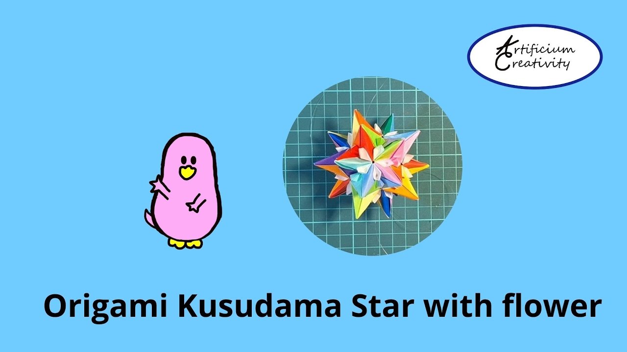 Origami Kusudama Star with flower 30 pieces