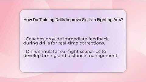 How Do Training Drills Improve Skills in Fighting Arts? - Fighting Arts Lab