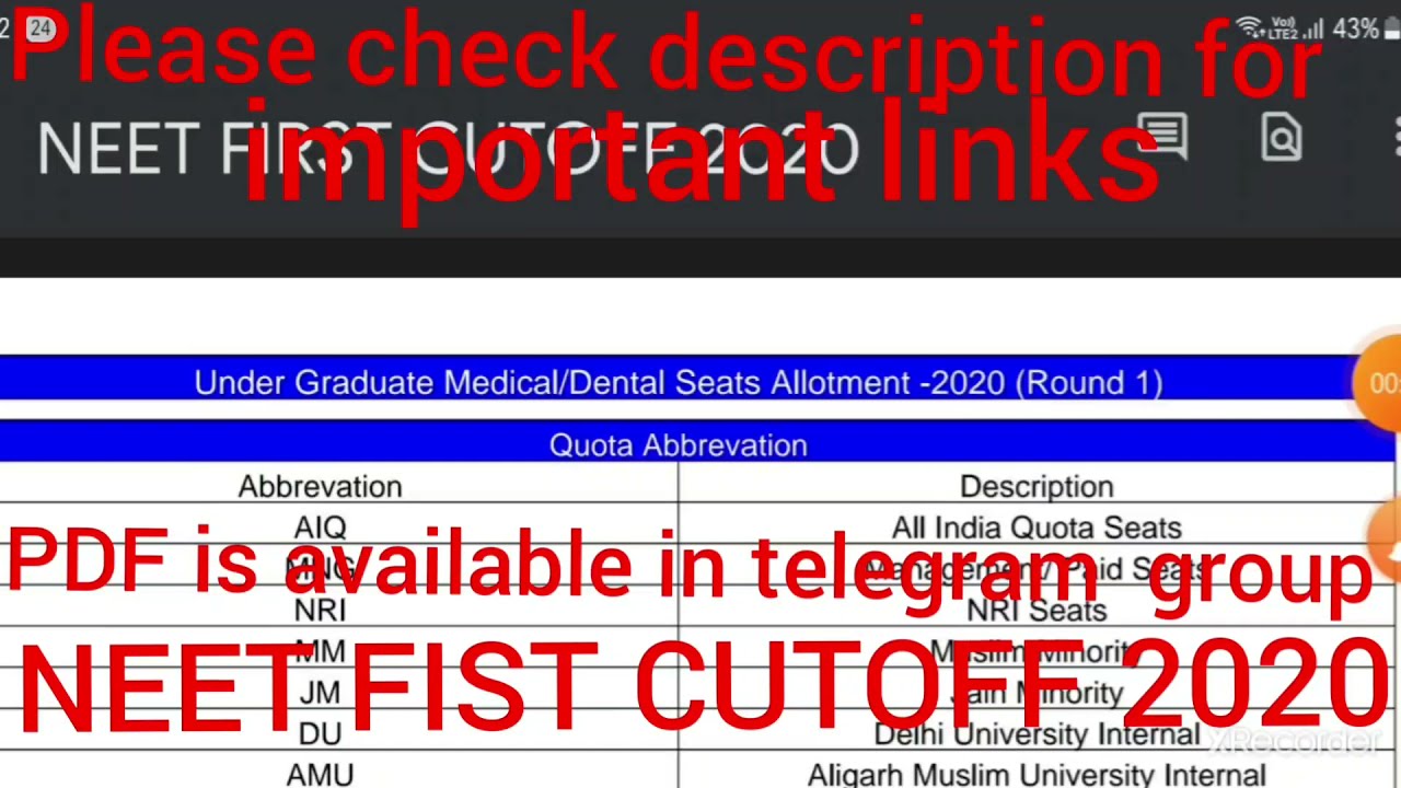 NEET First cutoff 2020,Now who can expect seat in AIIMS Delhi ?Guess