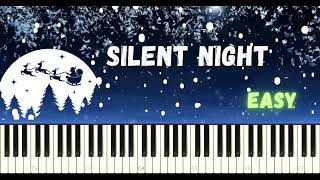 Silent Night Christmas piano tutorial ❄️- EASY for BEGINNER - Sainte nuit