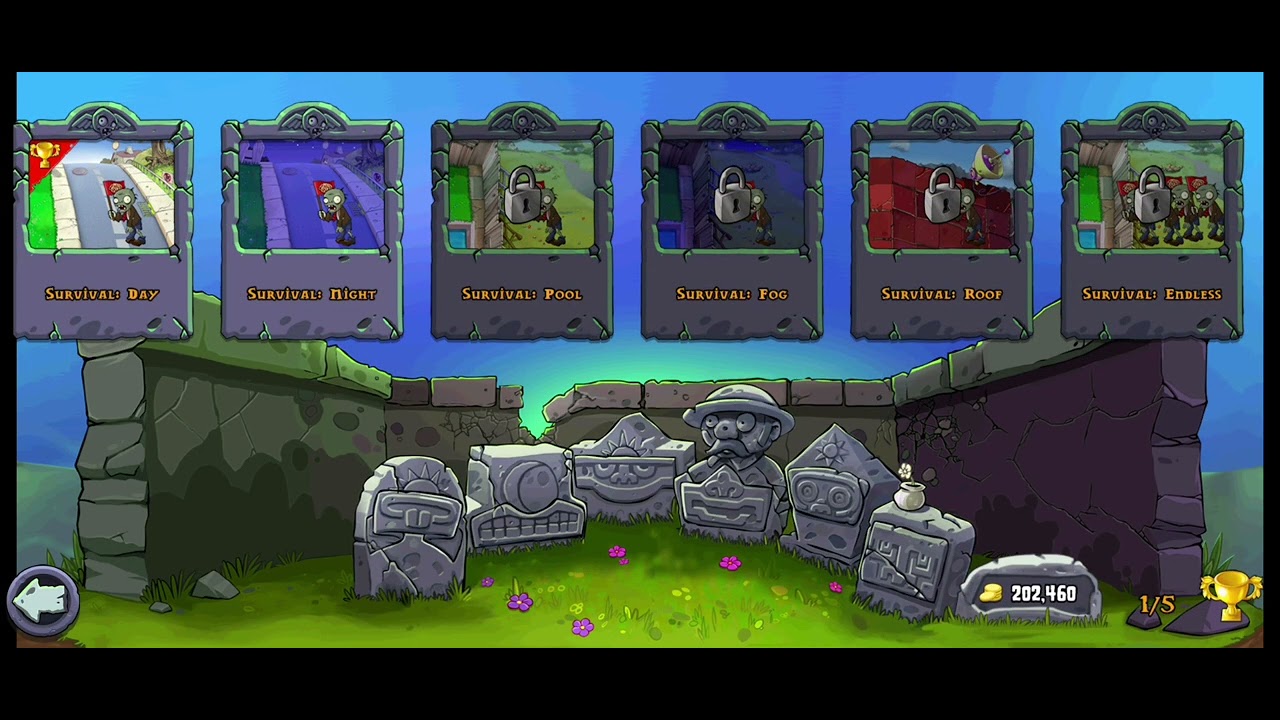 Plants VS Zombies| Survival all mode