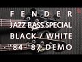 FENDER JAZZ BASS SPECIAL black / pearl white DEMO 1984-1987 MIJ