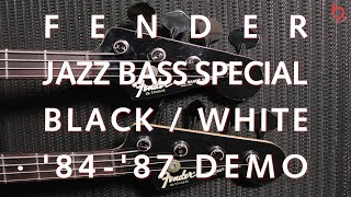 FENDER JAZZ BASS SPECIAL black / pearl white DEMO 1984-1987 MIJ