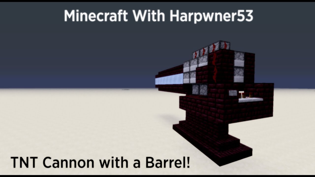 Minecraft TNT Cannon with a Barrel! (Tutorial) - YouTube