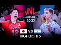 Legendary match  japan vs argentina  mens vnl 2023