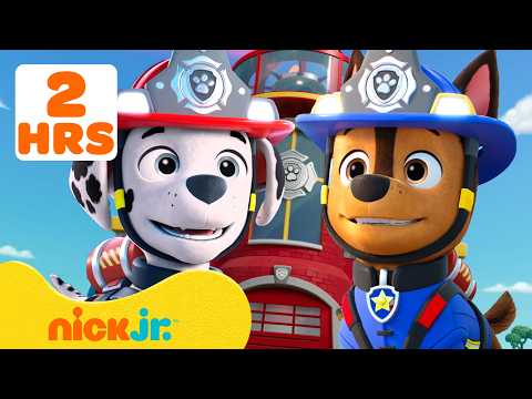 Marshall and Chase Team Up for Fire, Water, & Snow Rescues! | PAW Patrol | 2 Hours | Nick Jr.