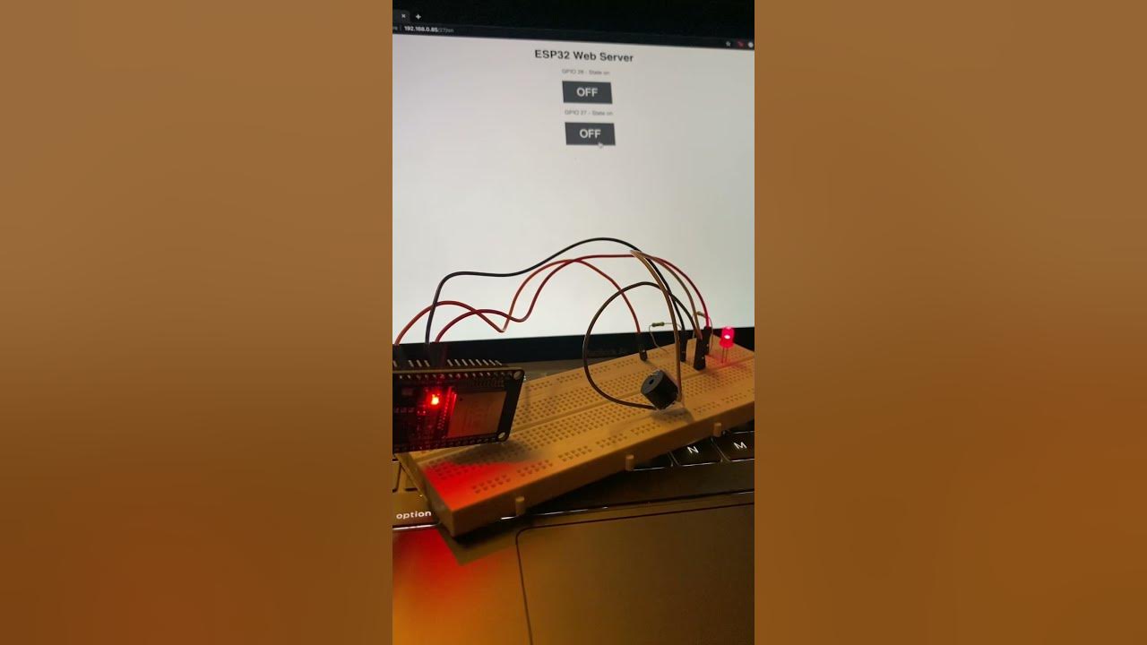 Controlling led and buzzer through ESP32