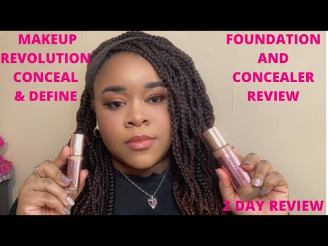 MAKEUP REVOLUTION CONCEAL & DEFINE FOUNDATION AND CONCEALER REVIEW| 2 DAY REVIEW| SEAN SHEREE