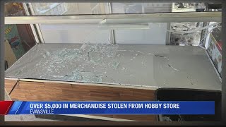 Burglar steals over $5,000 in merchandise at Evansville Toys & Games