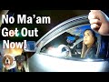Pulled Over by Police Angry Woman Defy Police Officers Orders Arrogantly Claims Rights